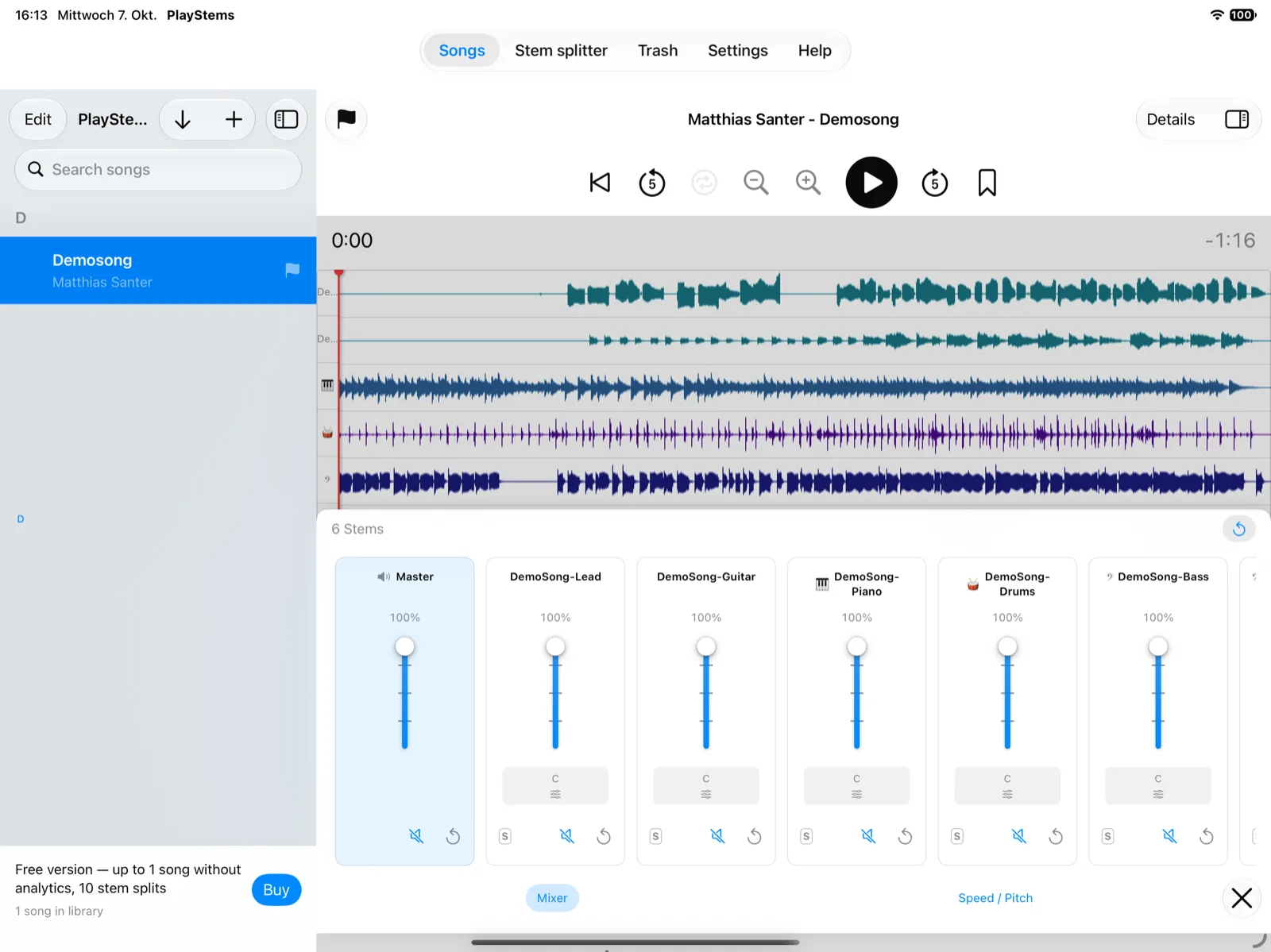 PlayStems on iPad — screenshot 3